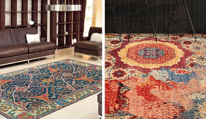 Collage of fine and oriental rug